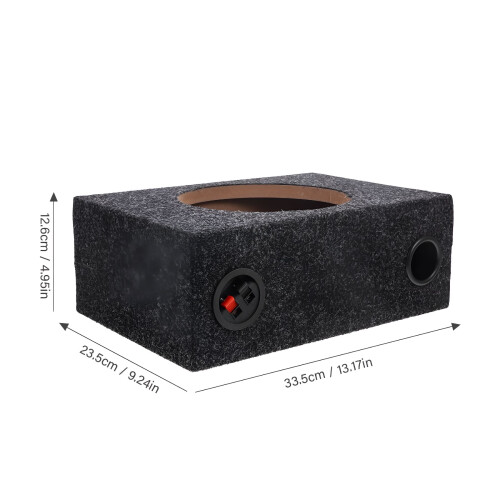 Caixa selada para subwoofer de 8 polegadas, preta. 2
