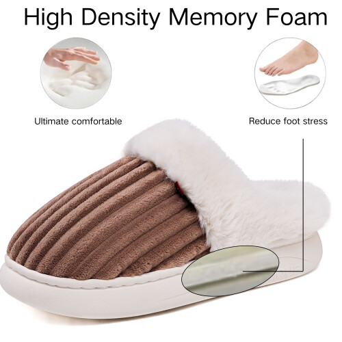 Dame bløde slip-on hjemmesko med memory foam 2