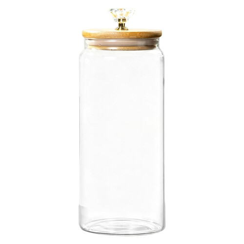 Glazen bewaarpot met bamboe deksel, 1250 ml 1
