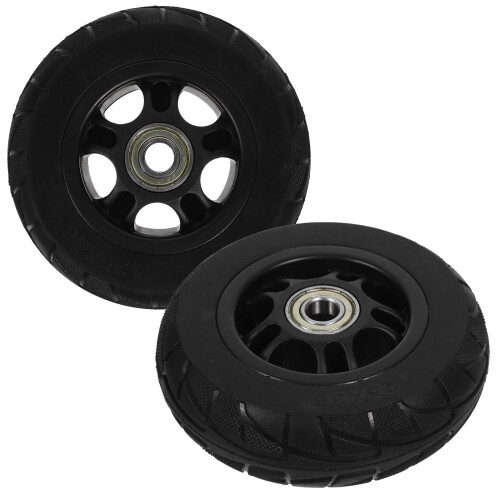 FRCOLOR2Pcs Καρότσια με Τροχήλατο Σιωπηλό Τρόλεϊ για Ψώνια 12,50X12,50X3,50CM Μαύρο 2