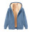 Γυναικείο παλτό fleece χειμώνα ζεστό casual μακρυμάνικο μπλουζάκι με κουκούλα και 3