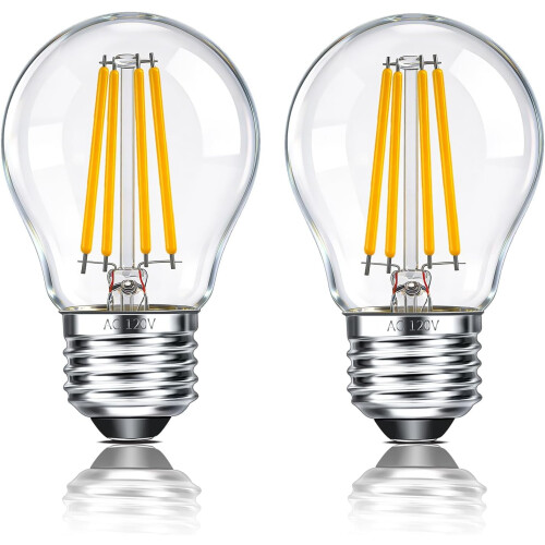 Bec Edison G45LED 4W E26 2700K Alb cald, pachet de 2 1