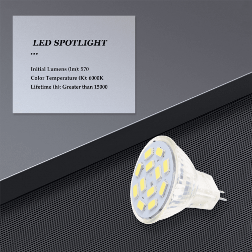 6W GU4MR11LED reflektor, SMD5730, 12 db 2