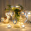 LED Heart String Lights Wooden Design Warm Glow 10m 5