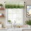 Abstract Gradient Stripe Valance 54x18in Green White 2