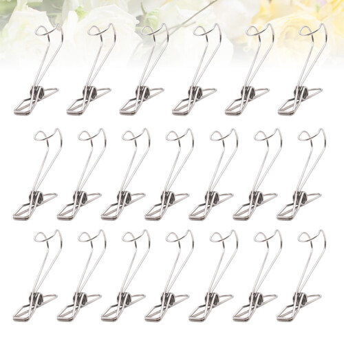 20-Pack Stainless Steel Utility Clips with Hook 2
