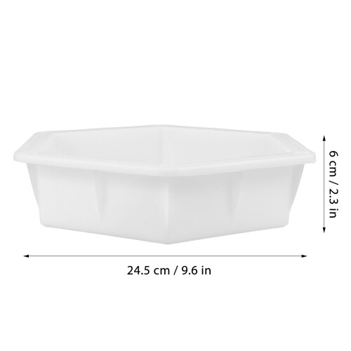 Vit PP Hexagon Beläggningsform 24,5 cm 1