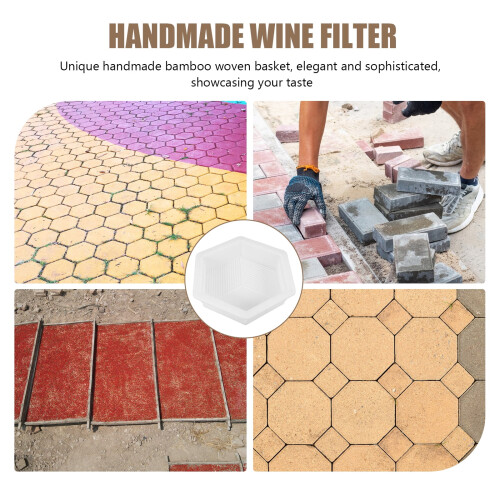 White PP Hexagon Stepping Stone Mold 6-Sided 2