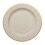 25Taupe13" Στρογγυλά χάρτινα πιάτα μιας χρήσης με μεταλλικό περίγραμμα και σκεύη για 4