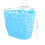 OUNONA Handlebar Bike Basket Rectangular Plastic Sky-blue Practical Design For Children 1Pcs 5