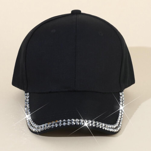 Καπέλο μπέιζμπολ με στρας Bling, κομψά καπέλα μπέιζμπολ για γυναίκες, ρυθμιζόμενο 2