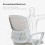 Office Chairs with Lumbar Support, 250 lb. Capacity, Grey 3