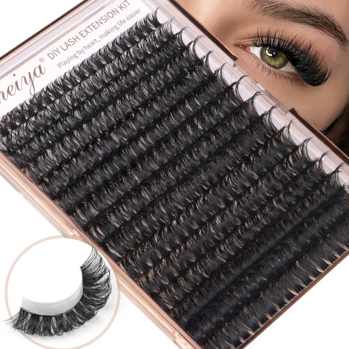 Συστάδες βλεφαρίδων όγκου D-Curl300 τεμάχια10–18 χιλ. 2