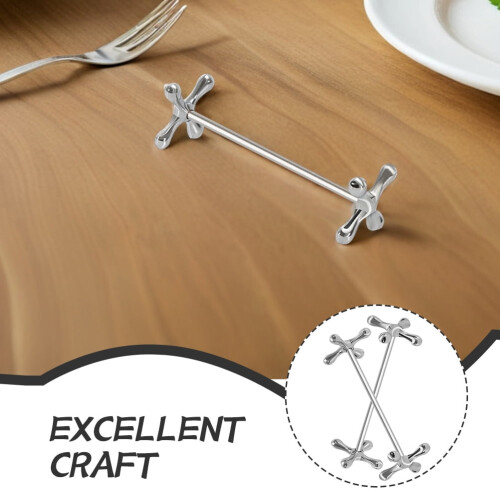 X-formade ätpinnar och gaffelstöd i zinklegering (2-pack) 2