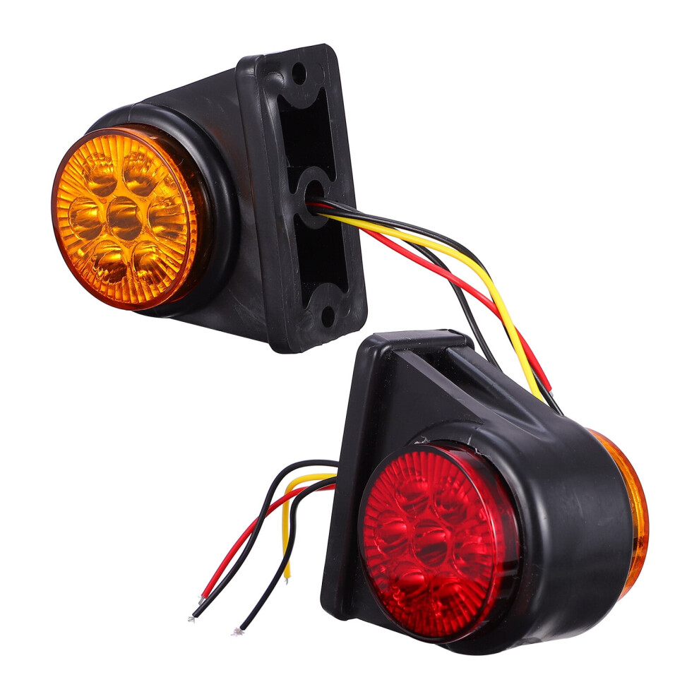 Worgeous 2 Pcs Tail Lights Lorry Trailer Taillight Double-Side Truck 9028731381473