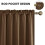 Conjunto de cortinas blackout marrons com isolamento térmico de 60x84 polegadas. 3