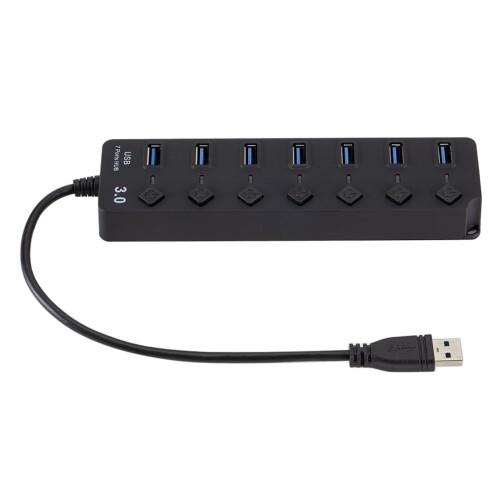 Διανομέας USB 3.0 7 θυρών με ξεχωριστούς διακόπτες 2