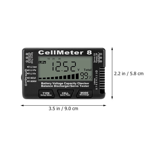KALLORY 1Pack Automotive Battery Checker for Voltage Testing with LCD Backlight Black 9X5.8Cm 1