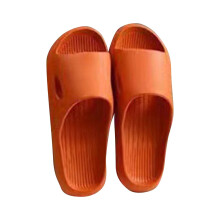 Pantoufles pour femmes Abtuhar, pantoufles antidérapantes pour la douche, la salle de bain, la piscine et le camping, bout ouvert, orange