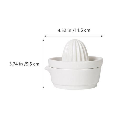 Tineasur Ceramic Labor-Saving Fruit Squeezer Easy Operation for Kitchen White 1Pc 1