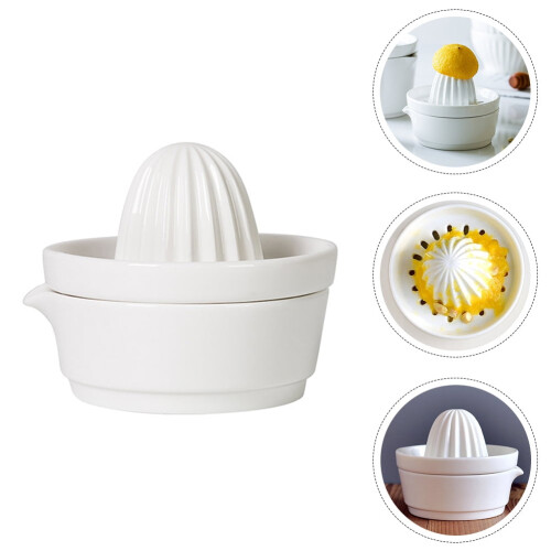 Tineasur Ceramic Labor-Saving Fruit Squeezer Easy Operation for Kitchen White 1Pc 2