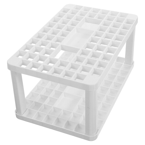 Witte plastic organizer voor make-upborstels, 20x13x10 cm 2