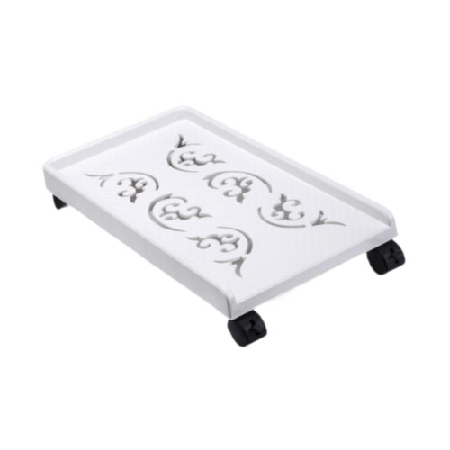 Computer Stand PC Floor Cart Stable Base for Most PC Storage Rack Computer White 2