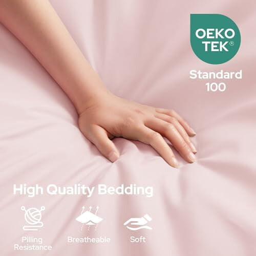 Σεντόνια Queen Size - Σετ 6 τεμαχίων (Απαλό Ροζ) - Σεντόνια από εξαιρετικά μαλακή 1
