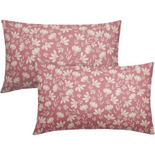 Conjunto de 2 capas de almofada vintage com estampa floral, 45x45cm (18x18 polegadas).
