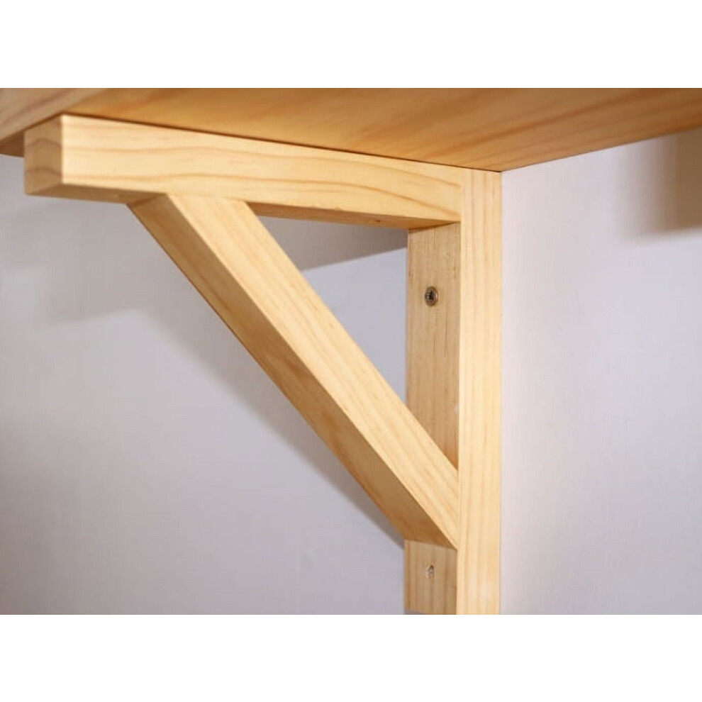 Homoyoyo Triangle Shelving Brackets Triangle Wood Shelf Bracket Beige 1Pack 9028731383590