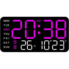11-inch LED Wall Clock with Date, Temp & Night Light