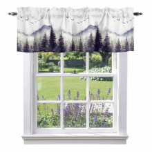 Mountain Forest Bird Valance Rod Pocket 54x18in Farmhouse