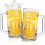 Beer Mug Set Crystal Handle 20oz 2-Pack 1