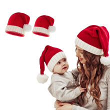 Xqxayjr Christmas Knit Hat – Bunny Ear Beanie for Toddler & Adult, Parent-Child Matching Wool Hat, Warm Xmas Cap, compatible with holiday outfits