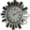 19" Inch Silver and Mirror Starburst Wall Clock 1