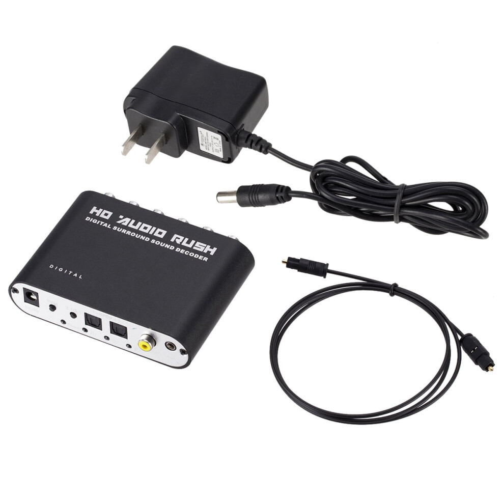 Analog Hd Audio Converter Amplifier 5.1 Channel Audio Decoder Spdif Coaxial To Rca Dts Ac-3 Optical Digital Amplifier With Plug 9180479698555