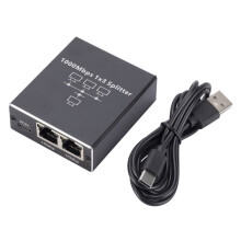 Gigabit RJ45 Ethernet Splitter 1-to-3, High-Speed Network Adapter for Router/Modem/PC/Gaming Console, Plug-and-Play, Stable Connection