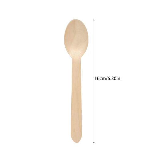 100 kompostierbare Holzlöffel 2
