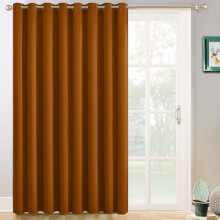 Burnt Orange Blackout Patio Curtains 100x84", Grommet Top, Thermal Insulated, Compatible with Sliding Doors
