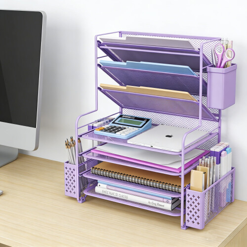Bureau-organizer met pennenhouder en ophangmandje