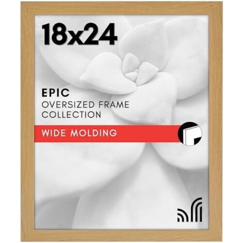 18x24 Poster Frame Polished Plexiglass Dark Oak
