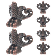 Metalen meubelpoten met hoekbeschermers van zinklegering (6 stuks)