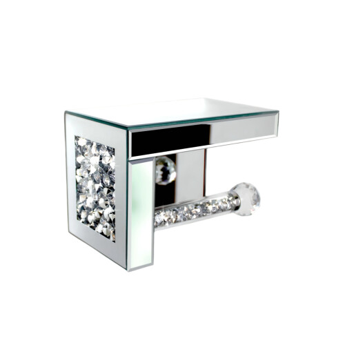 Crystal Glass Tissue Box Holder Countertop Organizer 1