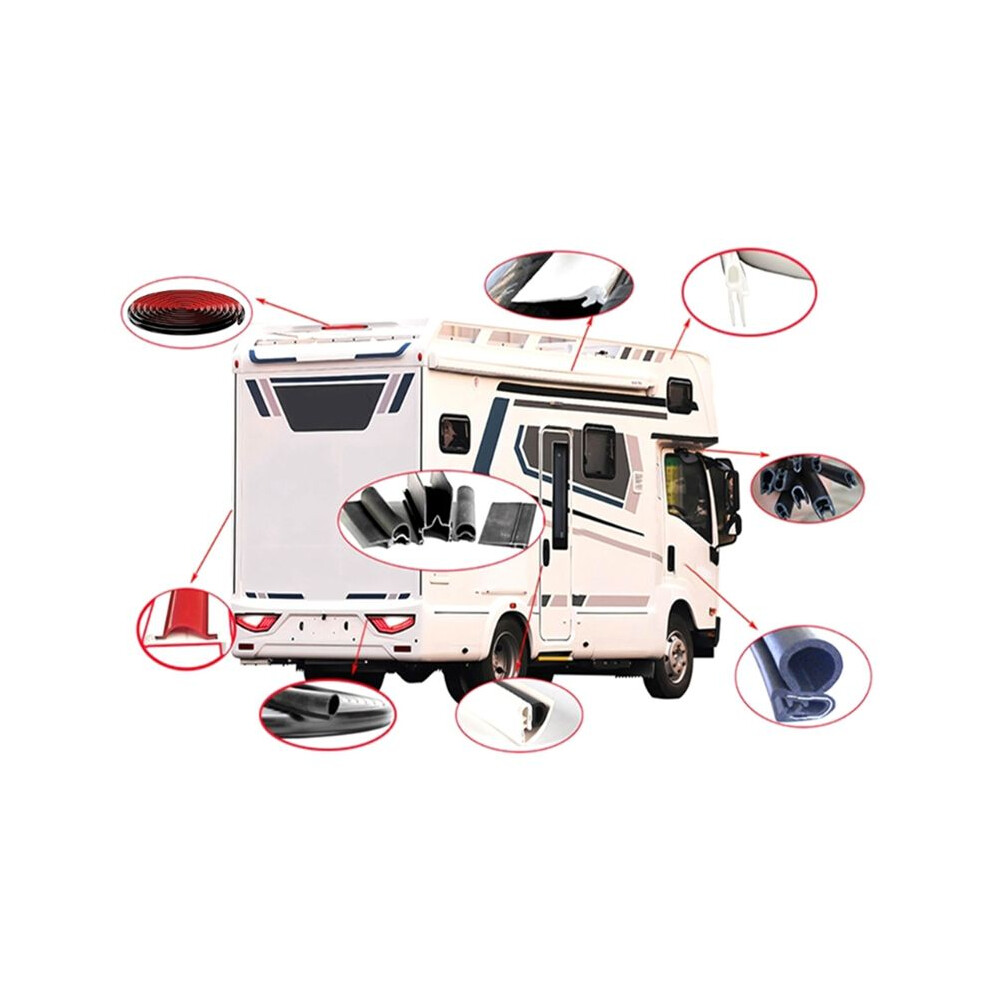 RV Caravan Roof Rainwater Gutter PVC Water Channel Easy Install ...
