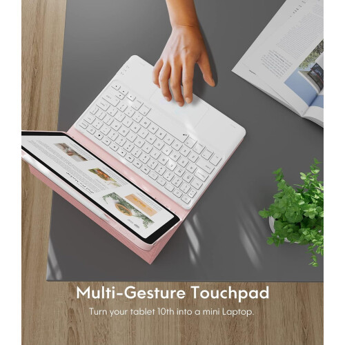 Capa protetora retroiluminada com teclado compatível com iPad de 10ª geração e 10,9 polegadas. 2