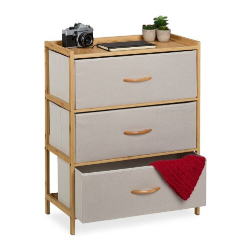 Bureau en bambou 3 tiroirs 1