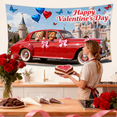 Valentinsdags-gobelin 71x45 tommer polyester 2