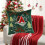 Capa de Almofada de Natal: Bordado de Floco de Neve e Árvore 5