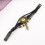 Women's retro faux leather leaf quartz watch 3