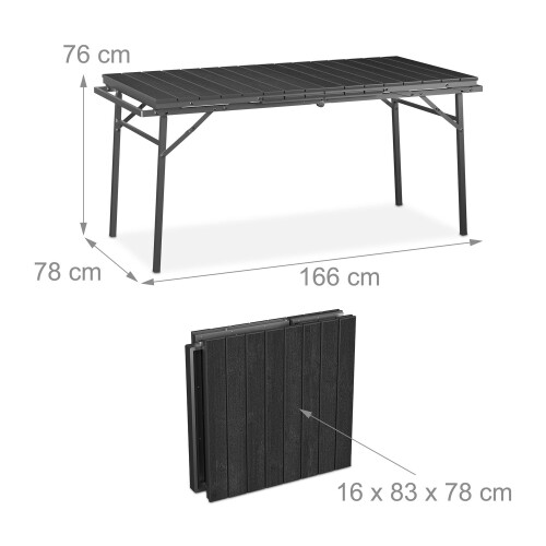 Table de jardin pliante et extensible 2